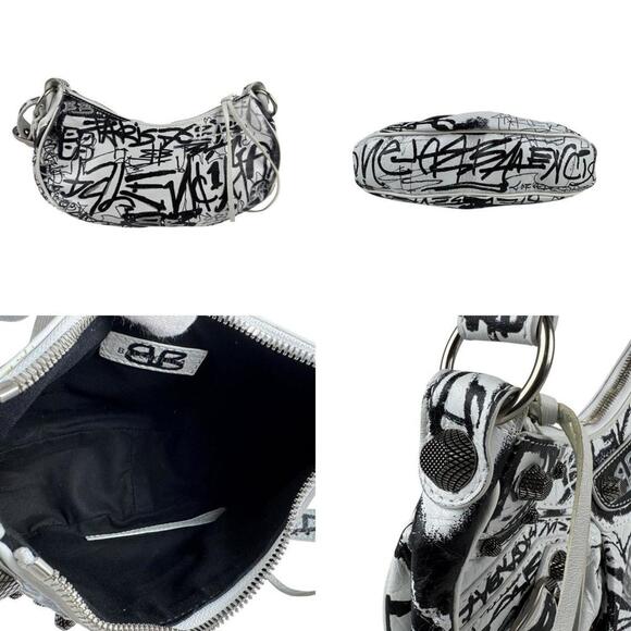 BALENCIAGA Black Leather Shoulder Bag - Picture 3 of 5